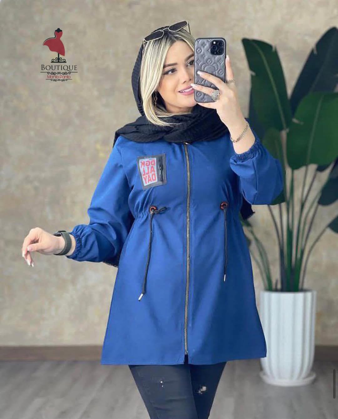 سویشرت کلاه دار کمر گت دار