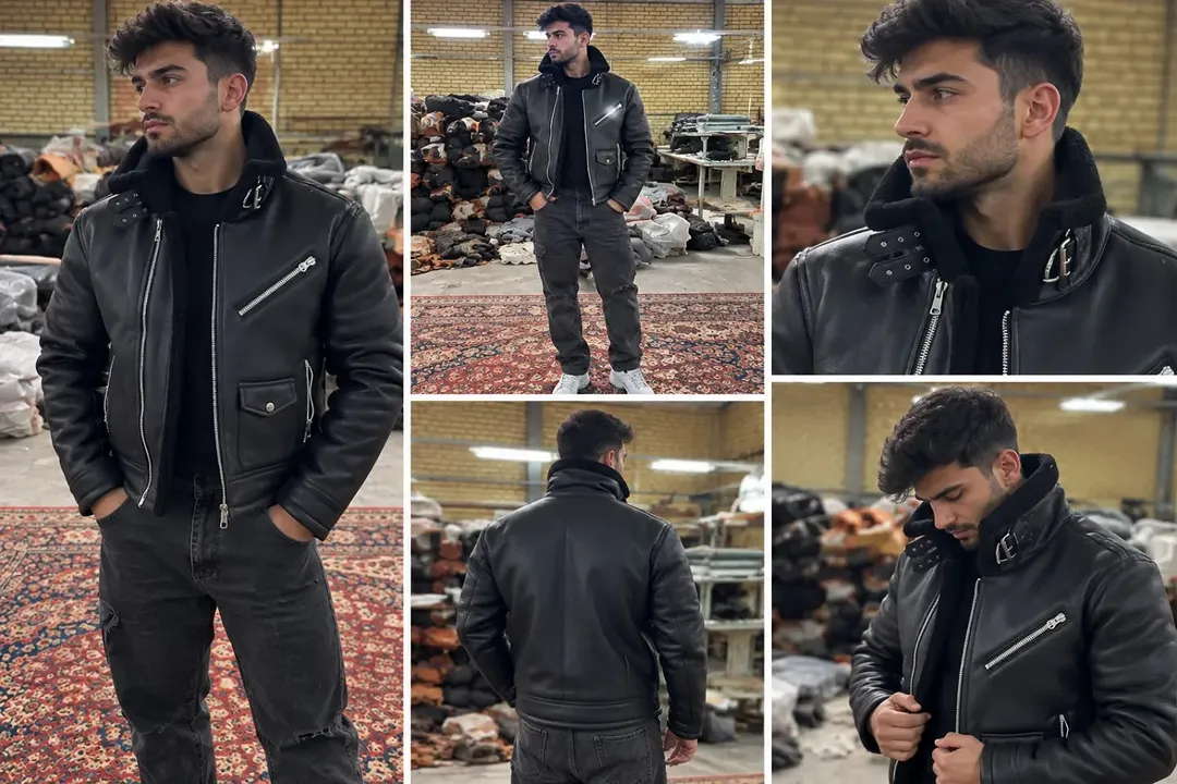 کاپشن چرم خلبانی