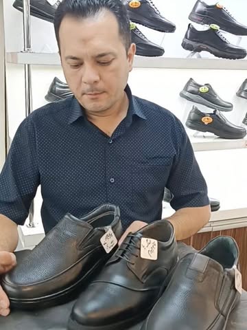 کفش تمام چرم طبیعی مخصوص بزرگ‌پا