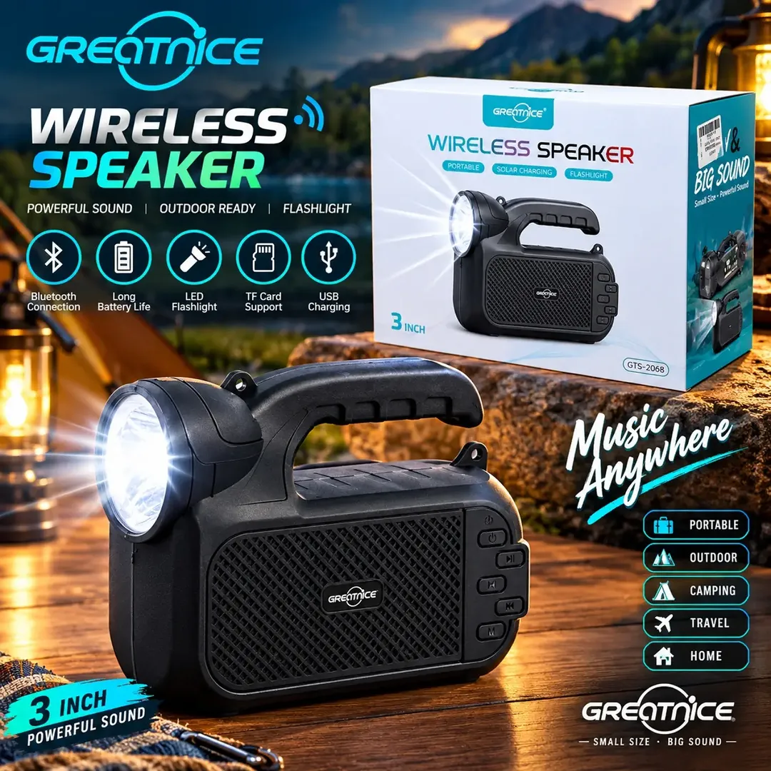 اسپیکر بلوتوثی گریت نایس مدل GTS-2068